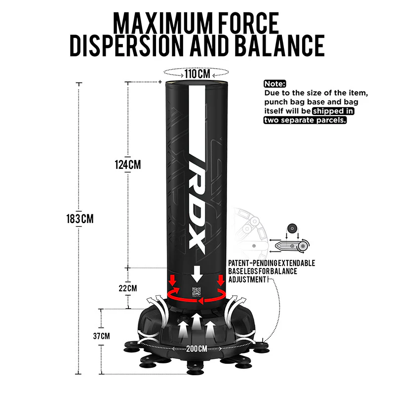 RDX F6 6FT KARA SACCO DA BOXE AUTOPORTANTE CON SET DI GUANTONI - Image 20