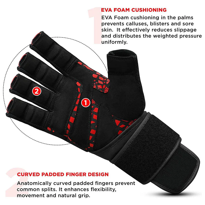 RDX L7 Guanto Da Palestra In Pelle Per Il Sollevamento Pesi - Image 3