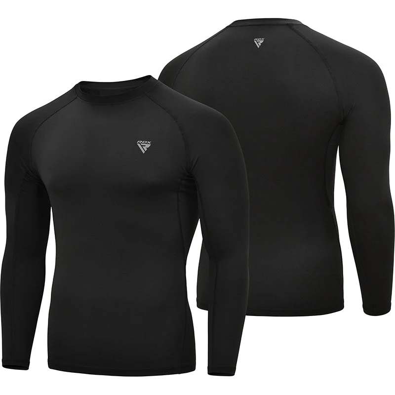 RDX T15 Rash Guard Nera a Maniche Lunghe - Image 3