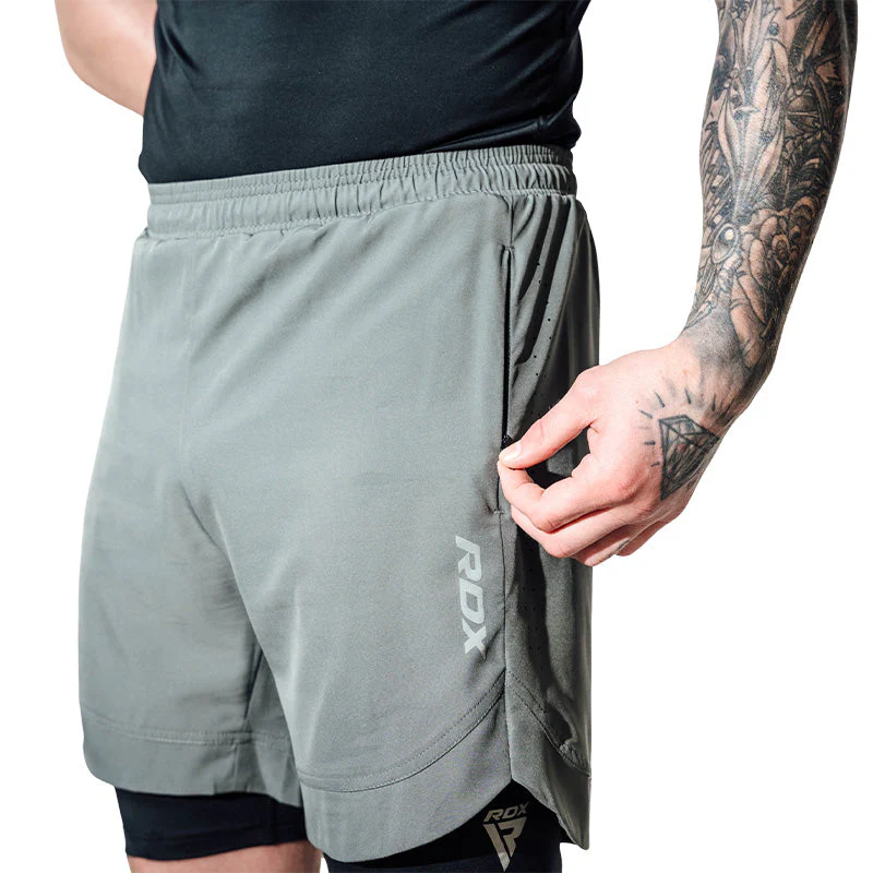 T16 Pantaloncini da MMA a compressione 2 in 1  - Image 18