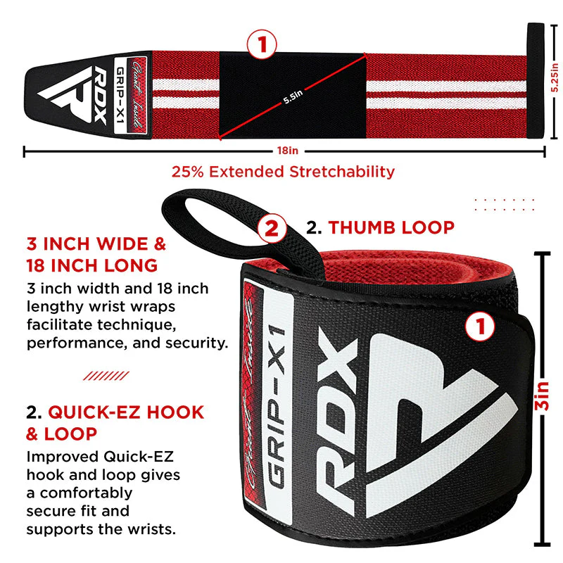 RDX W4 Fasce di supporto  da polso 18 pollice per il sollevamento pesi  - Image 19